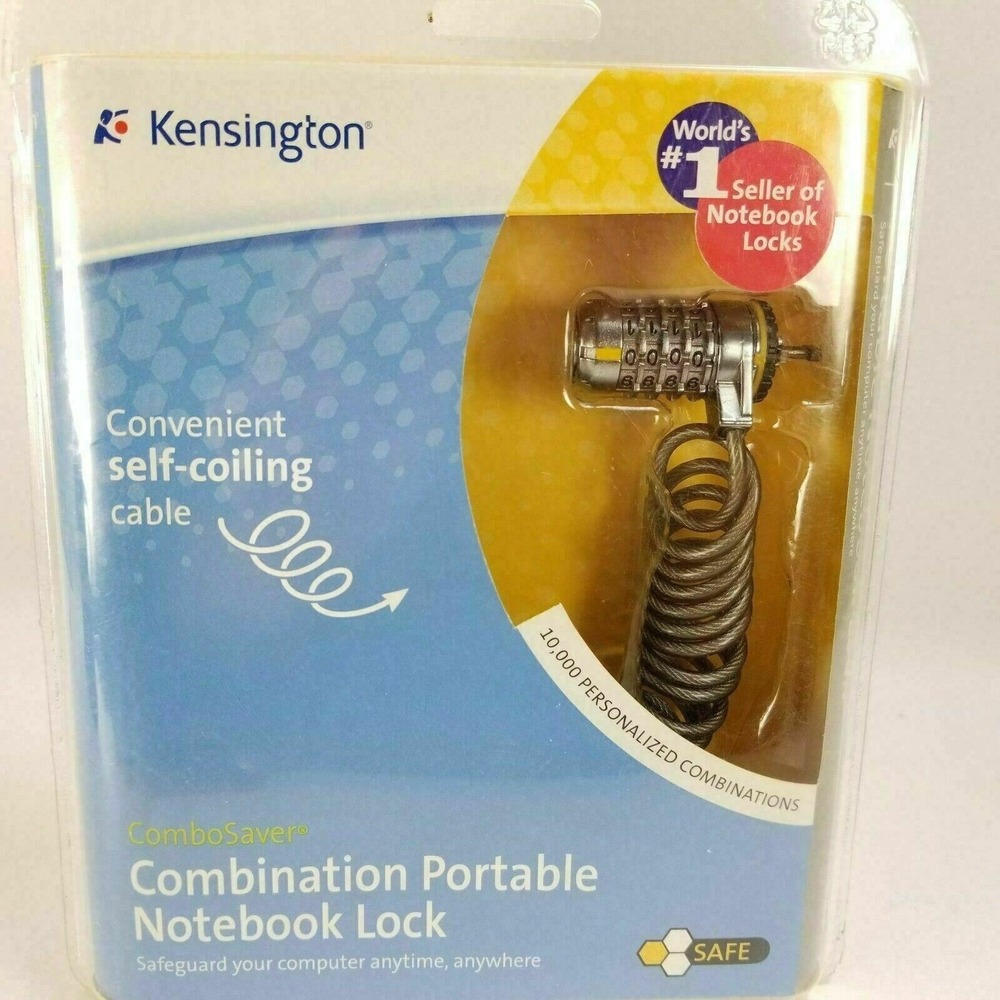 Kensington‎ Self Coiling Combination Portable Notebook Lock K64515USA New Sealed